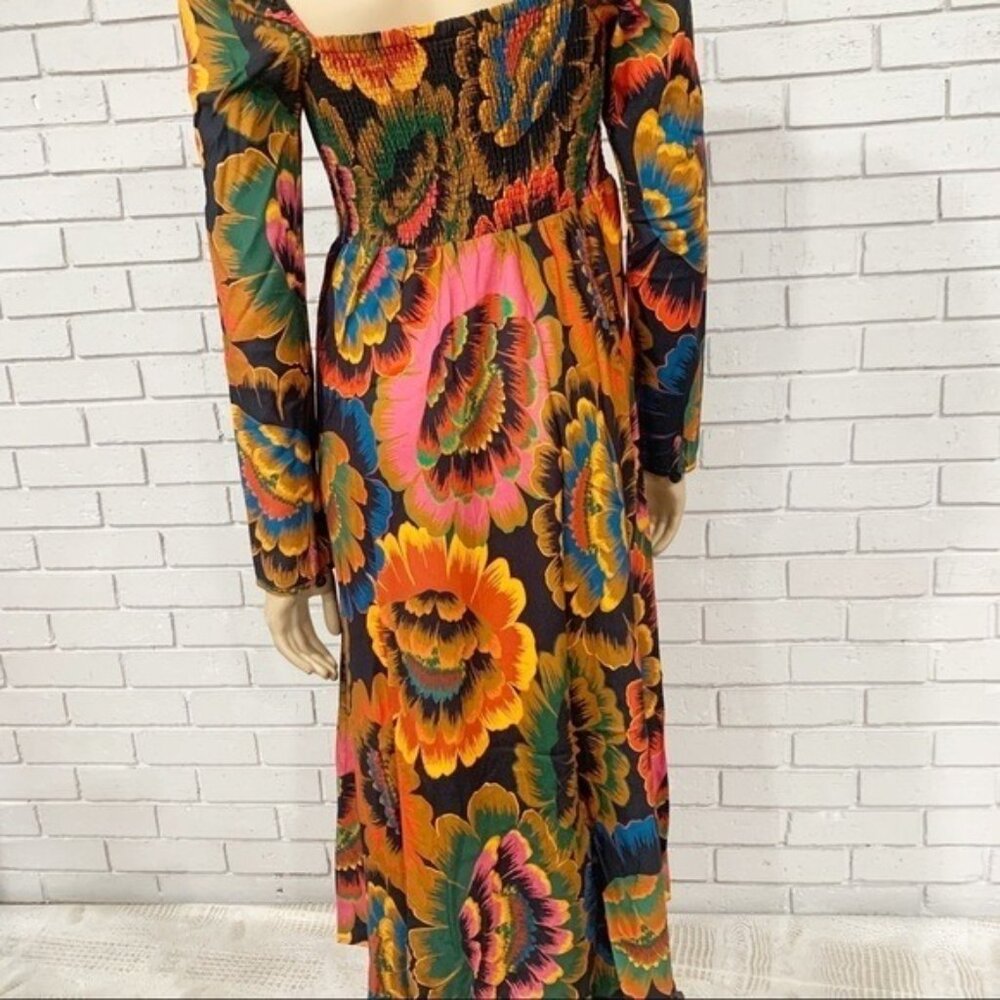 FARM Rio “Flowers” Midi‎ Dress • Bold Floral Print • Size Small • NWT - Picture 6 of 10